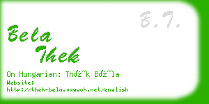 bela thek business card